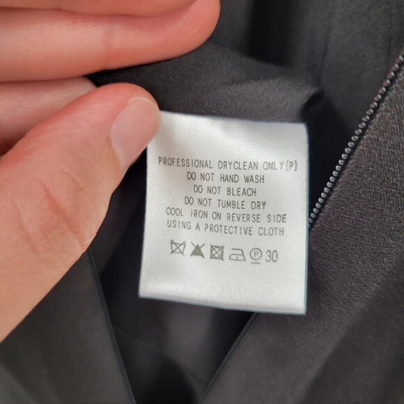 New Fame & Partners Women Black Lace Detail Cap Short Sleeve Mermaid Gown Size 2 - Picture 7 of 12